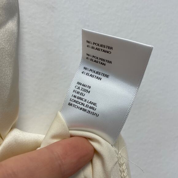 Kimchi Blue Women's Jensen Satin Fluted Maxi Skirt Off White Size XS - Picture 6 of 15